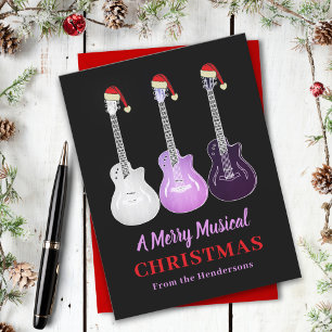 Cartes Pour Fêtes Annuelles Noël des Amoureux de Musique Personnalisés