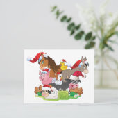 Cartes Pour Fêtes Annuelles Noël des animaux de ferme (Debout devant)