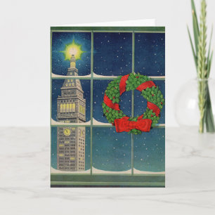 Cartes Pour Fêtes Annuelles Noël des années 1950 dans la ville