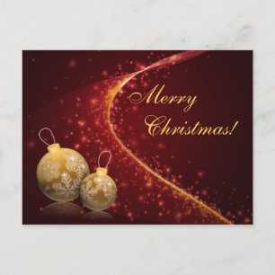 Cartes Pour Fêtes Annuelles Noël des Baubles d'or