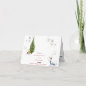 Cartes Pour Fêtes Annuelles Noël des bois (Dos)
