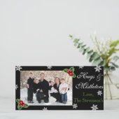 Cartes Pour Fêtes Annuelles Noël des câlins et mélèzes (Debout devant)