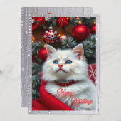 Cartes Pour Fêtes Annuelles Noël des Catlovers simples (Devant / Derrière)