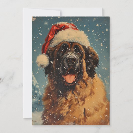 Cartes Pour Fêtes Annuelles Noël des chiens de Leonberger (Devant)