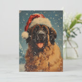 Cartes Pour Fêtes Annuelles Noël des chiens de Leonberger (Debout devant)