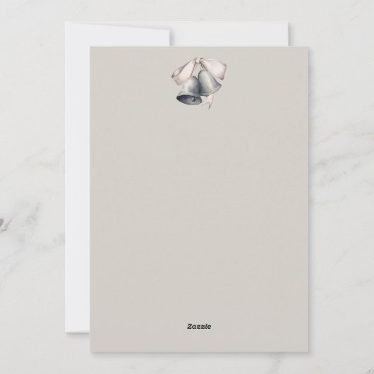 Cartes Pour Fêtes Annuelles Noël des cloches d'argent (Dos)