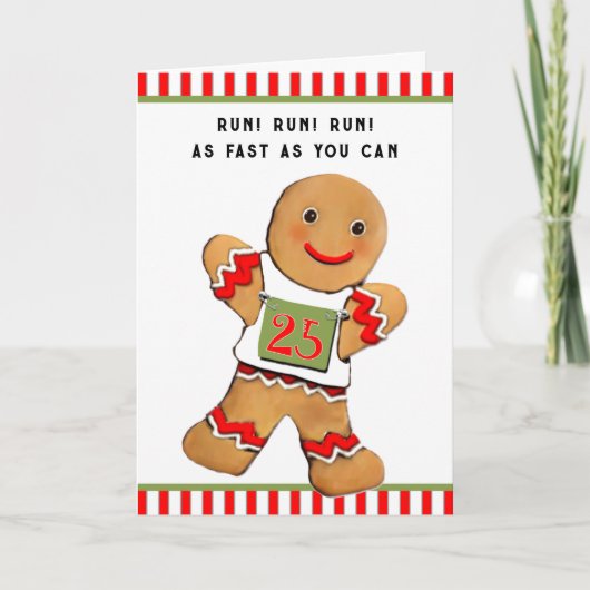 Cartes Pour Fêtes Annuelles Noël des coureurs (Devant)