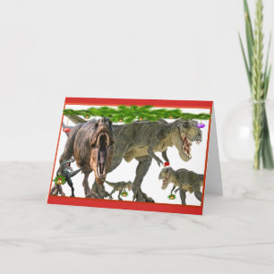 Cartes Pour Fêtes Annuelles noël des dinosaures plus de 2