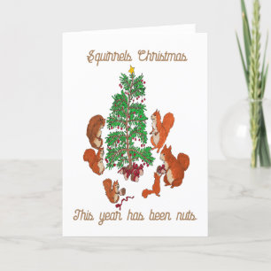 Cartes Pour Fêtes Annuelles Noël des écureuils
