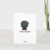 Cartes Pour Fêtes Annuelles Noël des éléphants (Dos)