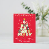 Cartes Pour Fêtes Annuelles Noël des fêtards (Debout devant)