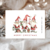 Cartes Pour Fêtes Annuelles Noël des Gnomes de Père Noël mignons