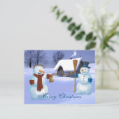 Cartes Pour Fêtes Annuelles Noël des motoneiges (Debout devant)