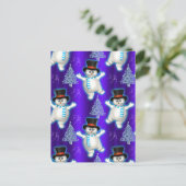 Cartes Pour Fêtes Annuelles Noël des neigeurs bleus (Debout devant)