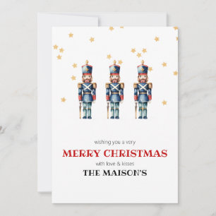 Cartes Pour Fêtes Annuelles Noël des noisettes rouges et bleues