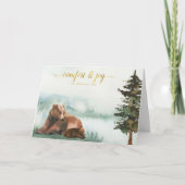 Cartes Pour Fêtes Annuelles Noël des ours rustiques (Devant)