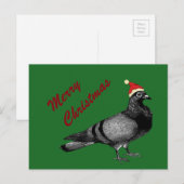 Cartes Pour Fêtes Annuelles noël des pigeons (Devant / Derrière)