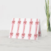 Cartes Pour Fêtes Annuelles Noël des Red Bows roses (Dos)