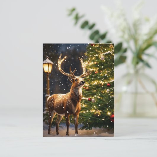 Cartes Pour Fêtes Annuelles Noël des rennes (Debout devant)