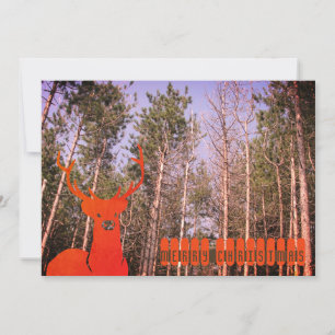 Cartes Pour Fêtes Annuelles Noël des rennes rétro des années 60