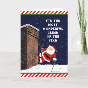 Cartes Pour Fêtes Annuelles Noël d'escalade de roche