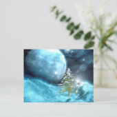 Cartes Pour Fêtes Annuelles Noël d'espace extra-atmosphérique (Debout devant)