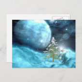Cartes Pour Fêtes Annuelles Noël d'espace extra-atmosphérique (Devant / Derrière)
