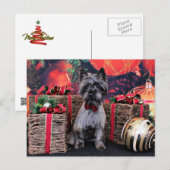 Cartes Pour Fêtes Annuelles Noël - Dexter - cairn (Devant / Derrière)