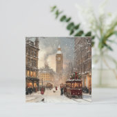 Cartes Pour Fêtes Annuelles Noël d'hiver antique à Londres (Debout devant)