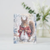 Cartes Pour Fêtes Annuelles Noël d'hiver de l'écureuil (Debout devant)