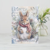 Cartes Pour Fêtes Annuelles Noël d'hiver de l'écureuil (Debout devant)