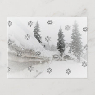 Cartes Pour Fêtes Annuelles Noël d'hiver de neige