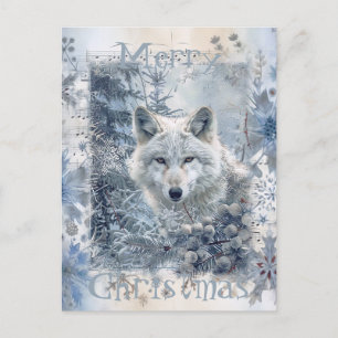 Cartes Pour Fêtes Annuelles Noël d'hiver du loup