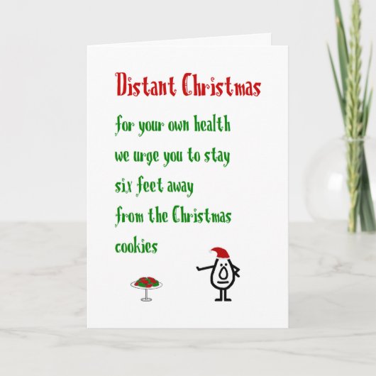 Cartes Pour Fêtes Annuelles Noël Distant Un joyeux Poème de Noël Distant (Devant)