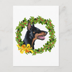 Cartes Pour Fêtes Annuelles Noël Doberman Pinscher