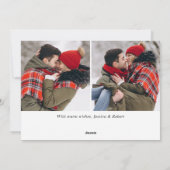 Cartes Pour Fêtes Annuelles Noël doré moderne 3 PHOTO Salutation (Dos)