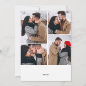 Cartes Pour Fêtes Annuelles Noël doré moderne 5 PHOTO Salutation (Dos)