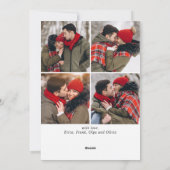 Cartes Pour Fêtes Annuelles Noël doré moderne 5 PHOTO Salutation (Dos)