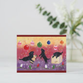 Cartes Pour Fêtes Annuelles Noël Dream Black Lab (Debout devant)