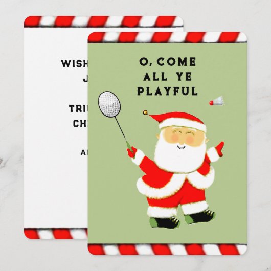 Cartes Pour Fêtes Annuelles Noël drôle (Devant / Derrière)