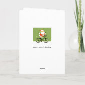 Cartes Pour Fêtes Annuelles Noël drôle cycliste (Dos)