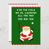 Cartes Pour Fêtes Annuelles Noël drôle de baseball (Devant / Derrière)