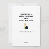 Cartes Pour Fêtes Annuelles Noël drôle de Bowling (Dos)