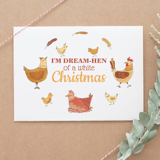 Cartes Pour Fêtes Annuelles Noël drôle de poulet