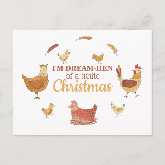 Cartes Pour Fêtes Annuelles Noël drôle de poulet (Devant)
