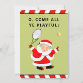 Cartes Pour Fêtes Annuelles Noël drôle de tennis (Devant)
