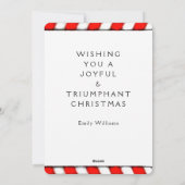 Cartes Pour Fêtes Annuelles Noël drôle de tennis (Dos)