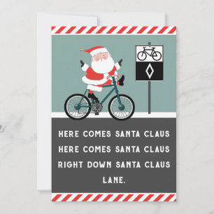 Cartes Pour Fêtes Annuelles Noël drôle de vélo
