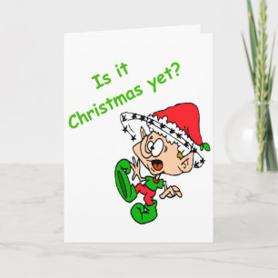 Cartes Pour Fêtes Annuelles Noël drôle Elfe Noël Pourtant Noël Mal