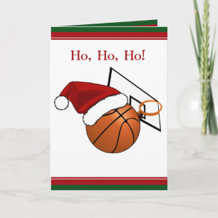Cartes Pour Fêtes Annuelles Noël du basket-ball et du cerceau